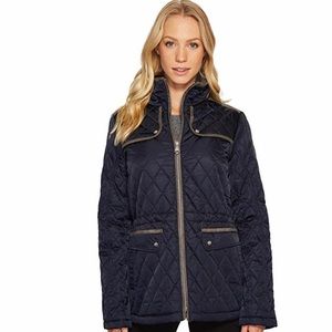 Vince Camuto Quilted Jacket Faux-Suede N8841 Sz M